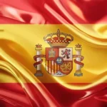 Bandera de España confeccionada en tela de raso